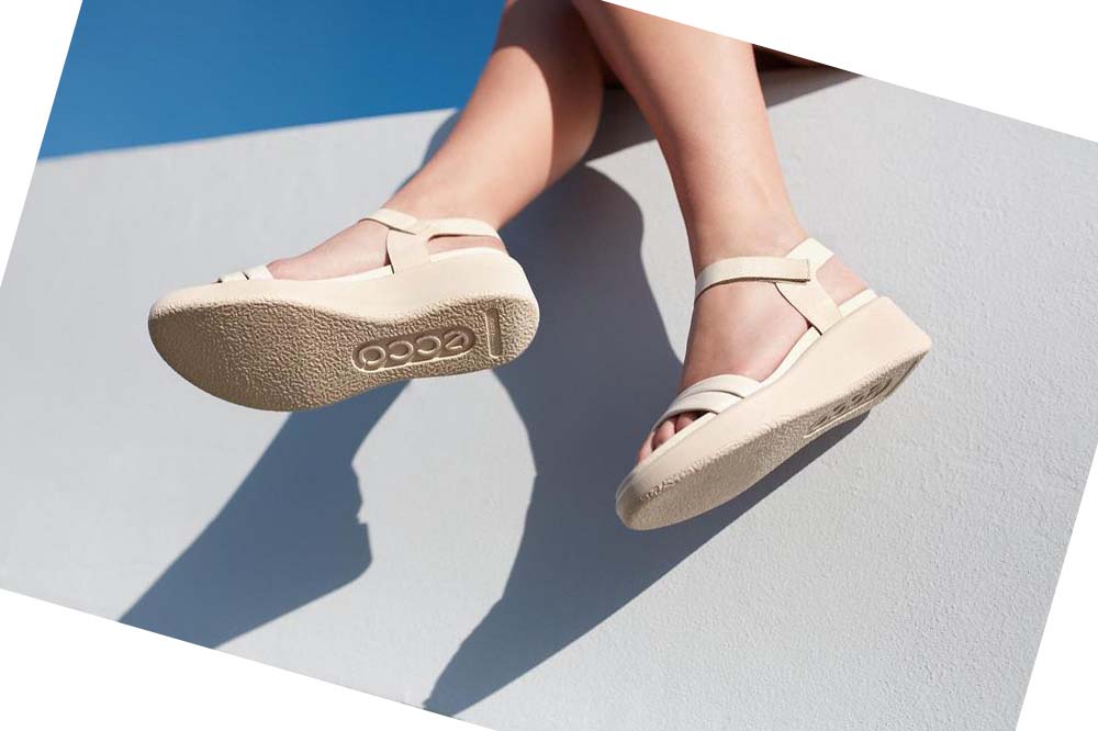 Ecco Flowt Lx Wedge Pensko Dame Beige | NO 100JPQ